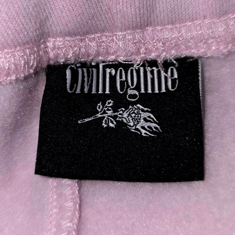 Civil Regime Radient Chaos Pink Flame Rose Rhinestone Sweatpants Mens XXL - Picture 3 of 9